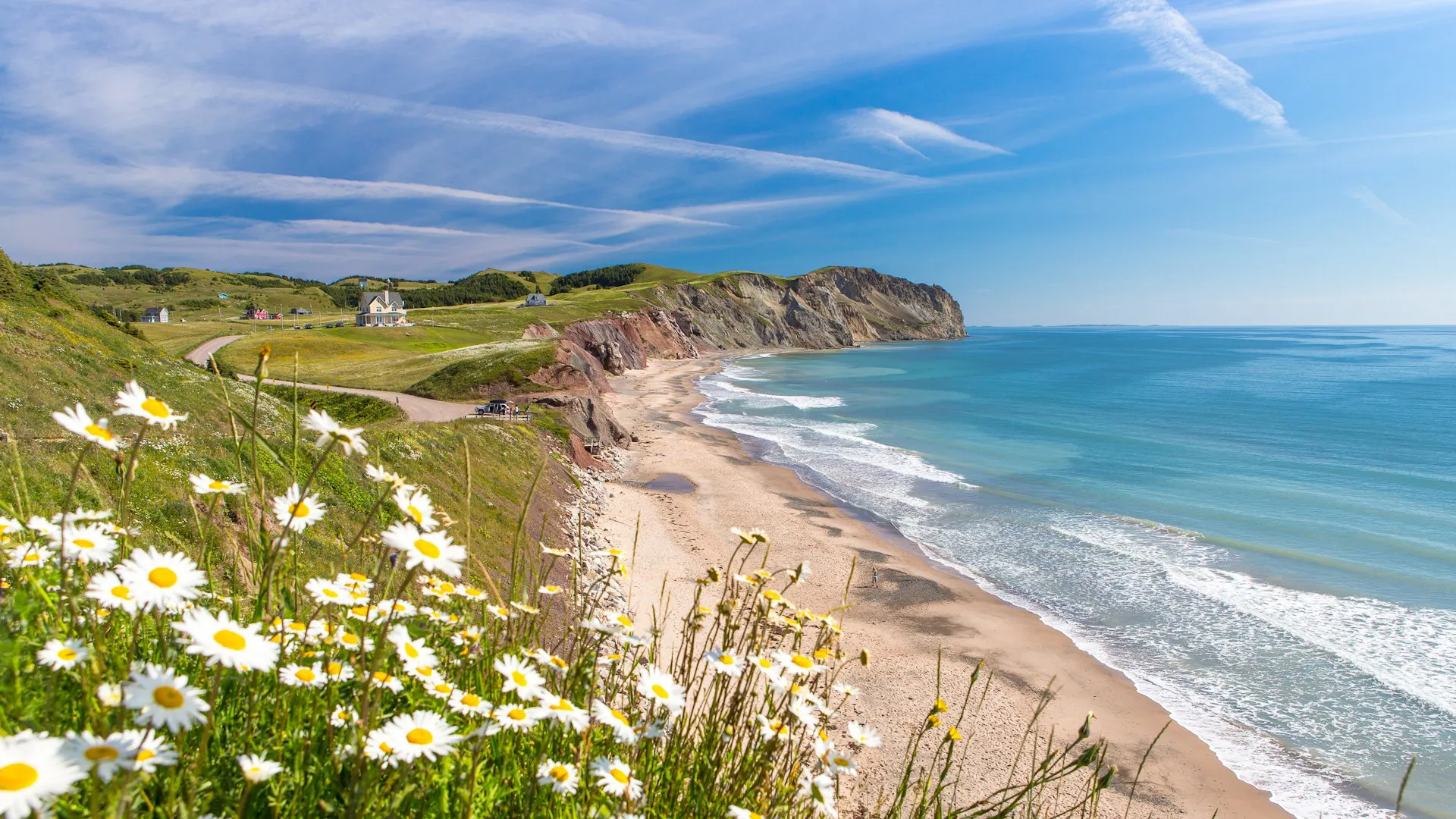 Beach in the Îles de la Madeleine  